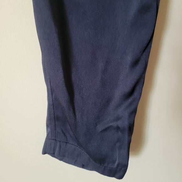 Vince Satin Navy Blue Lounge Pants Jogger Size Small - Picture 6 of 9